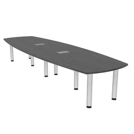 Skutchi Designs 45 in W, 145 in L, 29 in H, Engineered Wood Top, Grey H-ABOT-46143PT-AN-EL